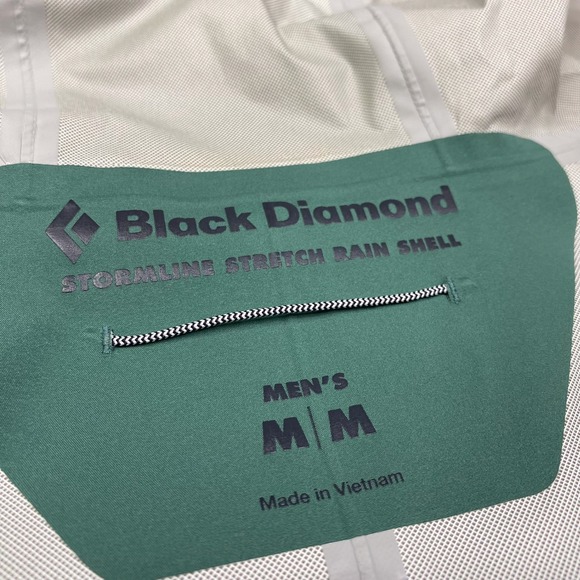 Black Diamond Jacket Mens M Stormline Stretch Rain Shell Waterproof Lightweight - Picture 13 of 16